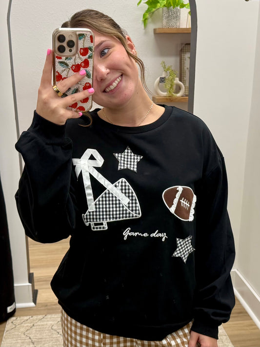 THE GAMEDAY EMBROIDERED SWEATSHIRT