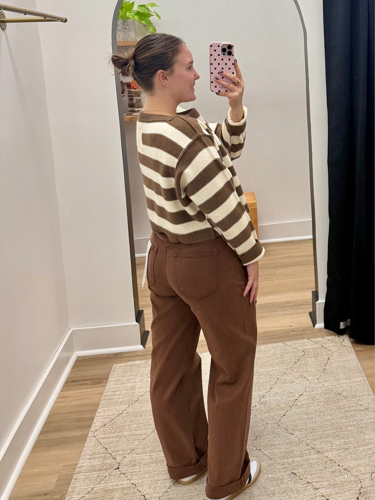 THE BROOKE MID RISE TUMMY CONTROL DENIM - cocoa