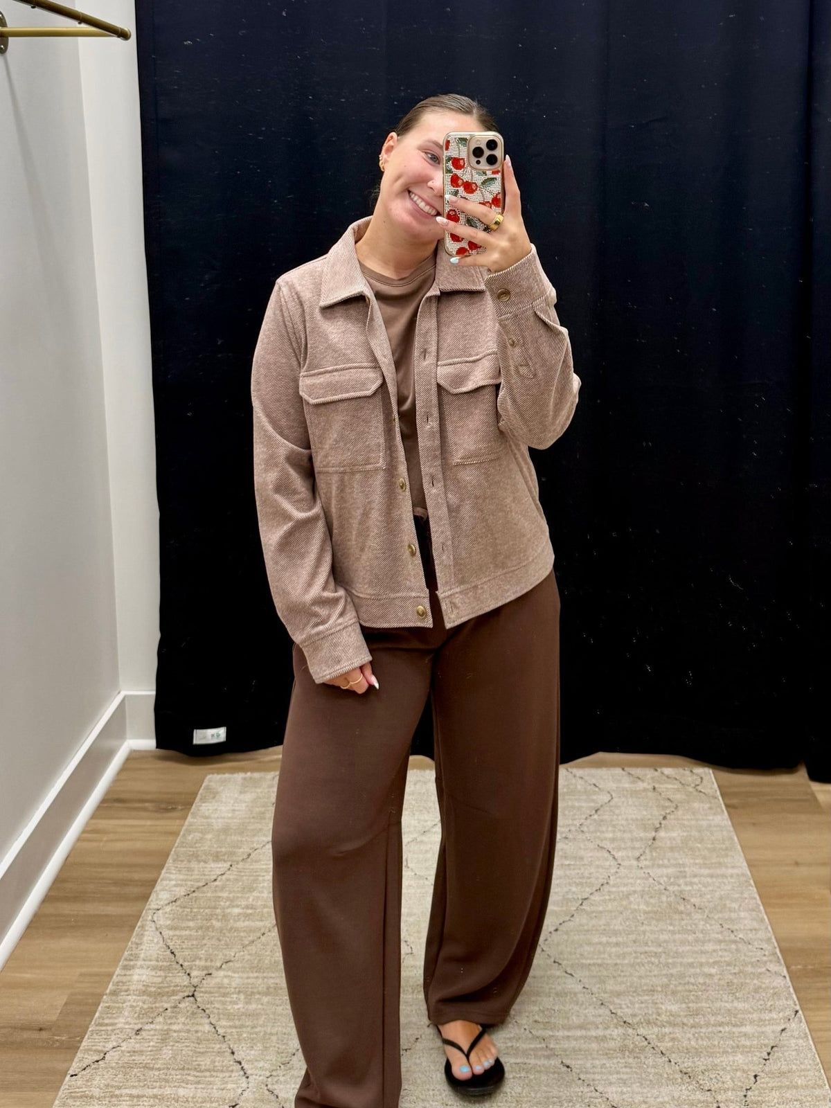 THE FAYE JACKET TOP - brown