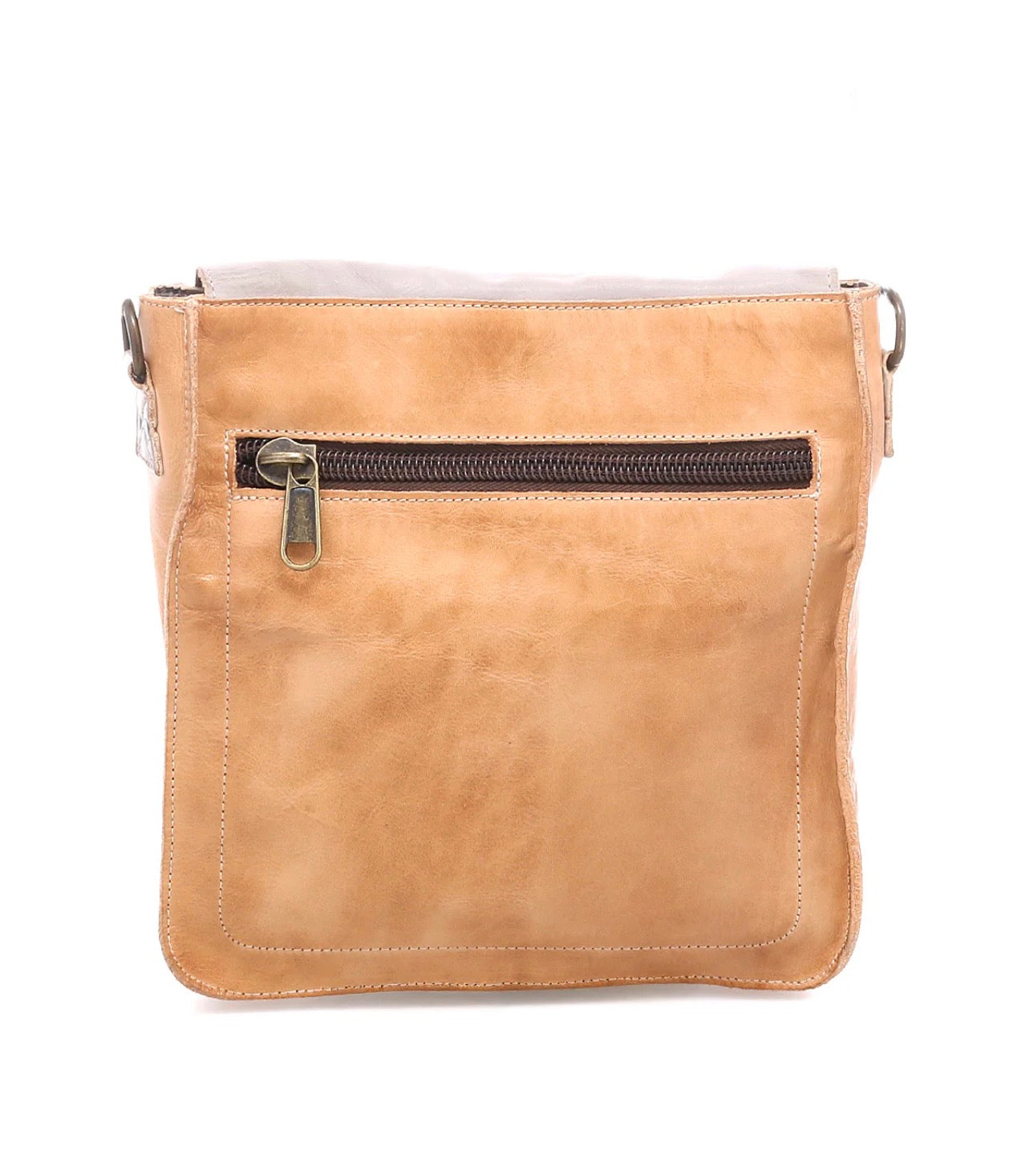 BEDSTU VENICE BEACH LEATHER FLAP CROSSBODY PURSE - oats icicle rustic