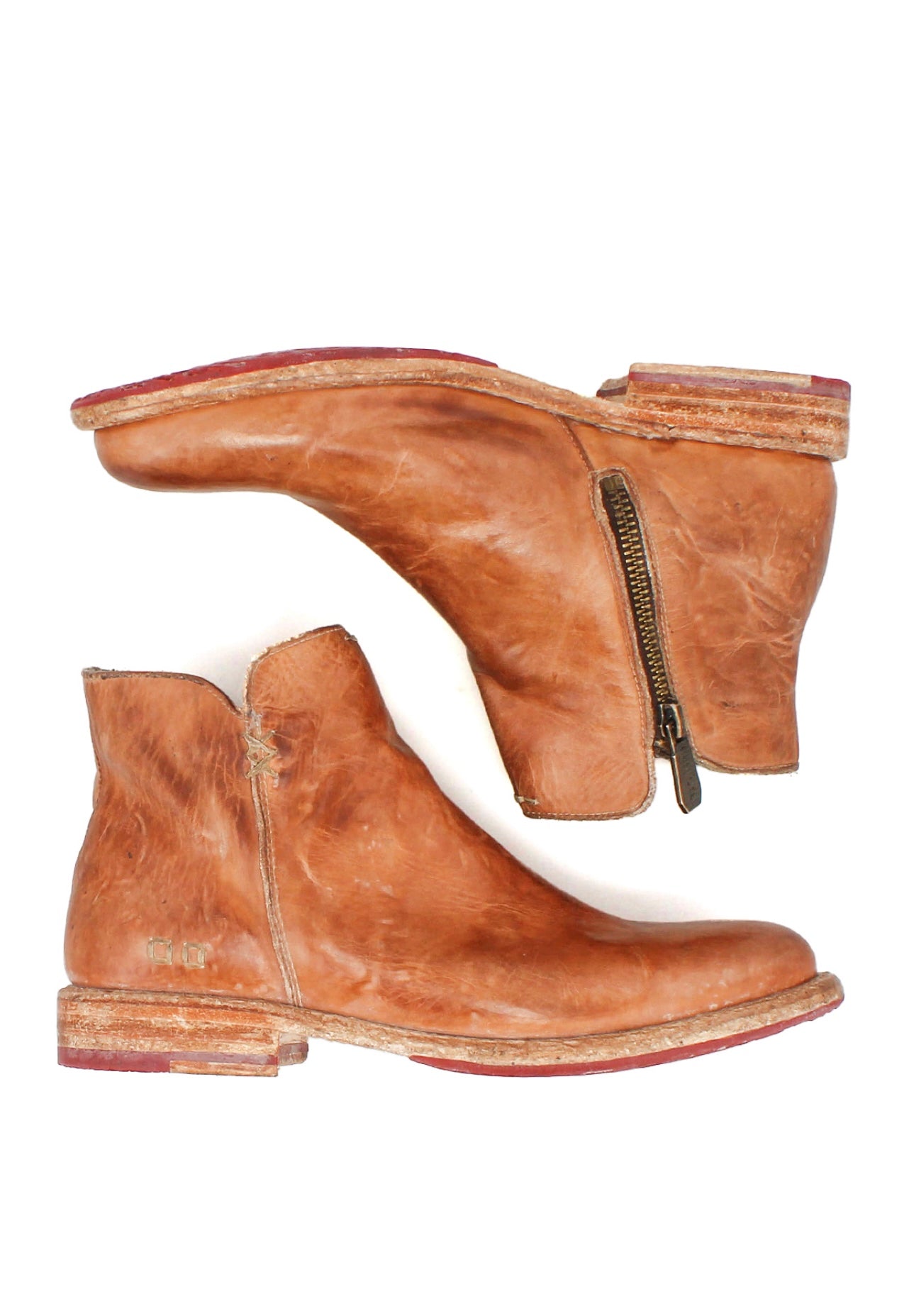 PREORDER BEDSTU YURISA HANDMADE LEATHER BOOTIES - tan dd