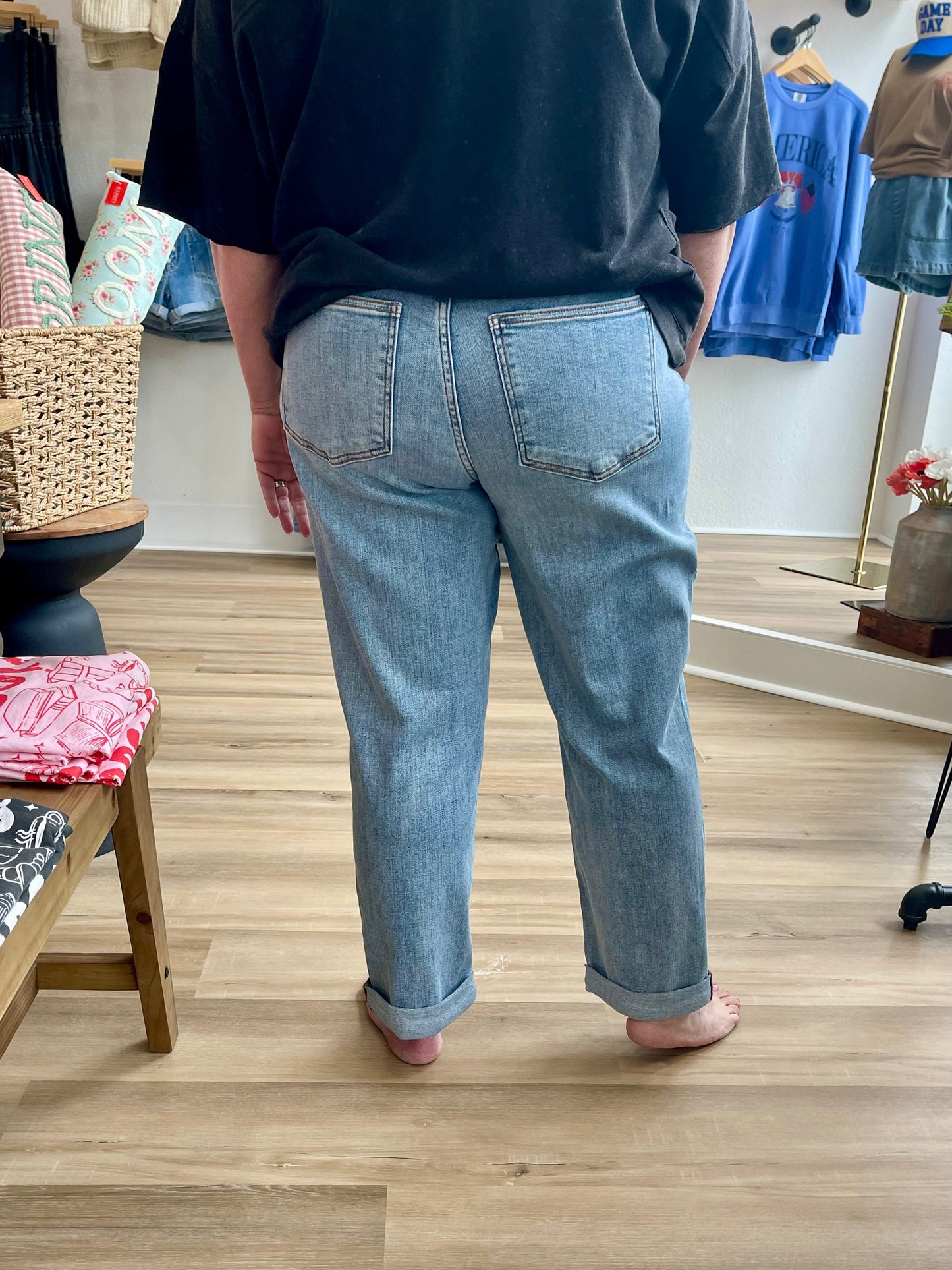 THE JOSIE MID RISE BOYFRIEND DENIM - plus