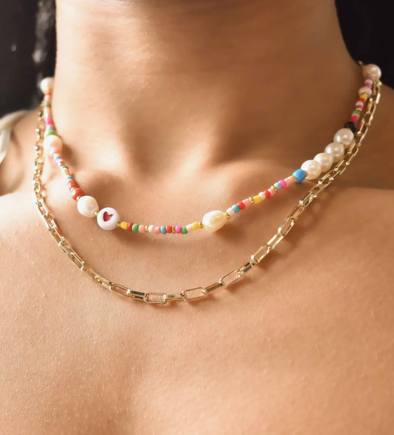 THE READY FOR SUMMER CHAIN SET - gold