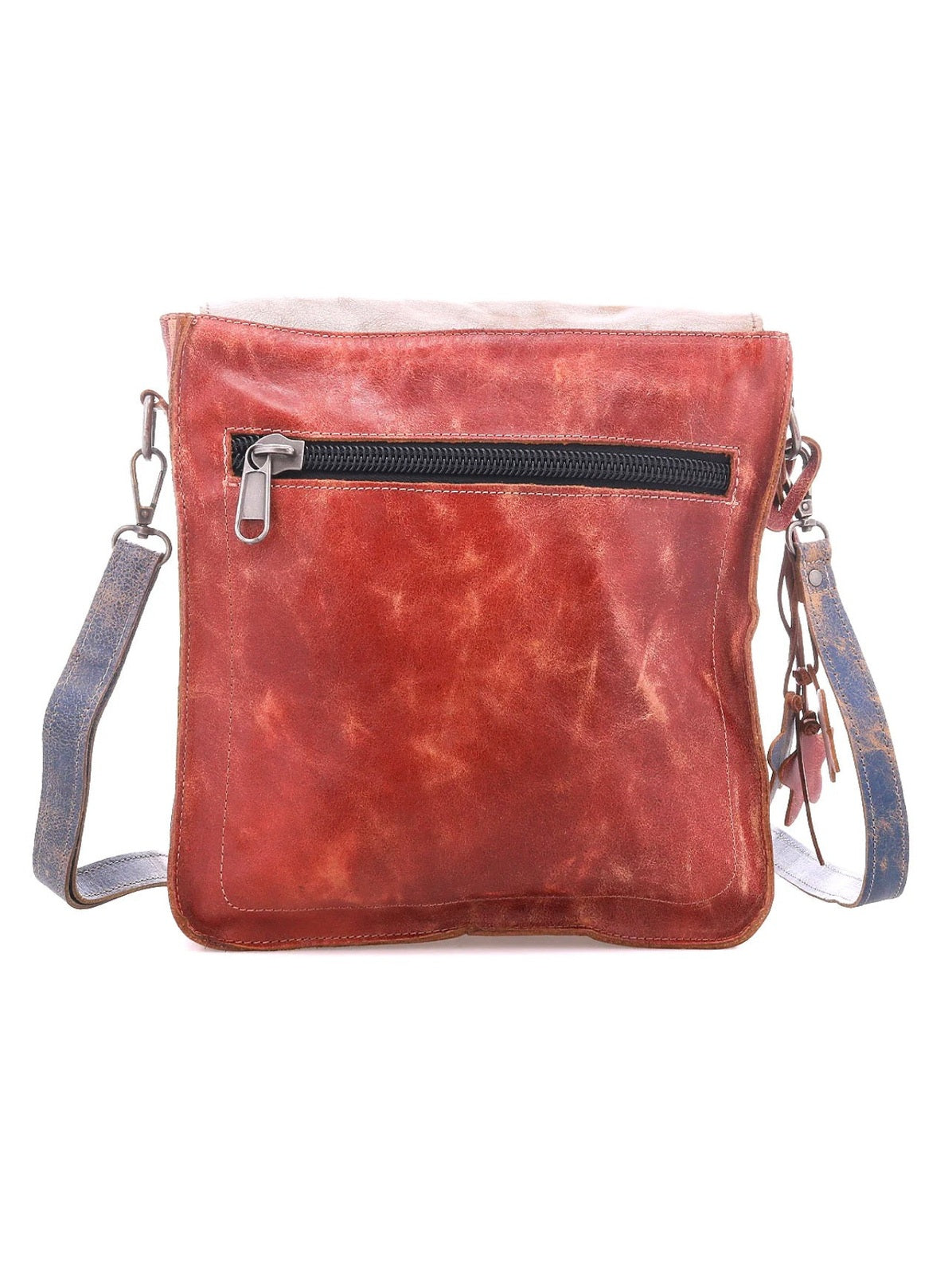 BEDSTU VENICE BEACH LEATHER FLAP CROSSBODY PURSE - americana rustic