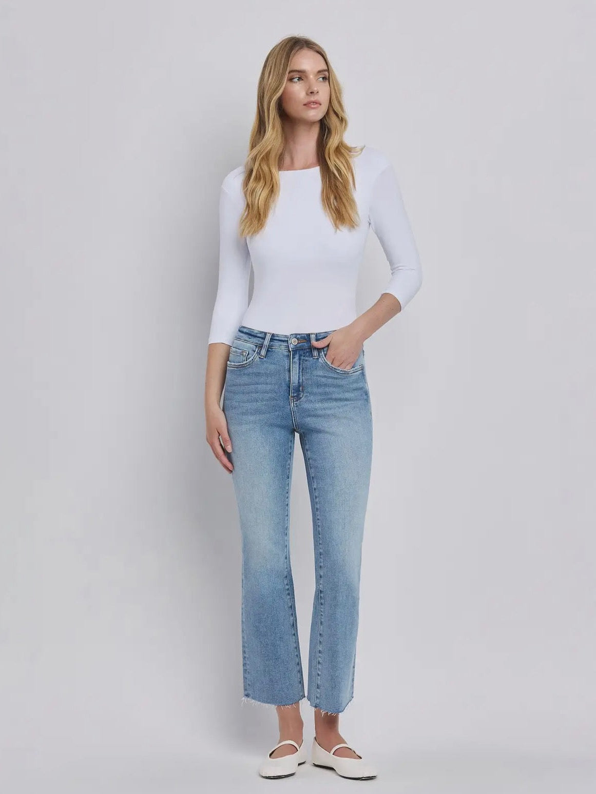 THE ALEXIS HI RISE KICK FLARE DENIM