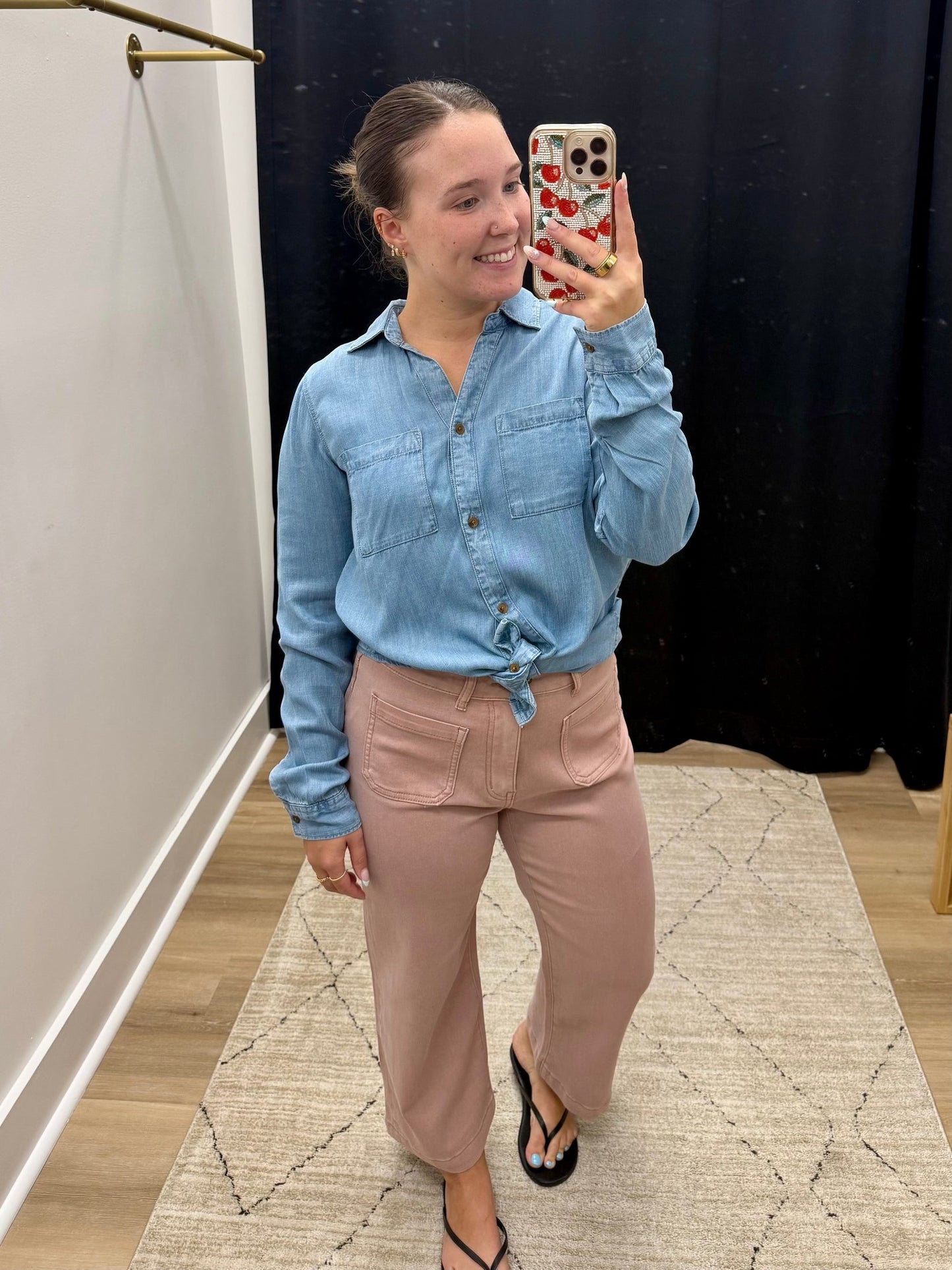 THE SOPHIA WIDE PANTS - dusty mauve
