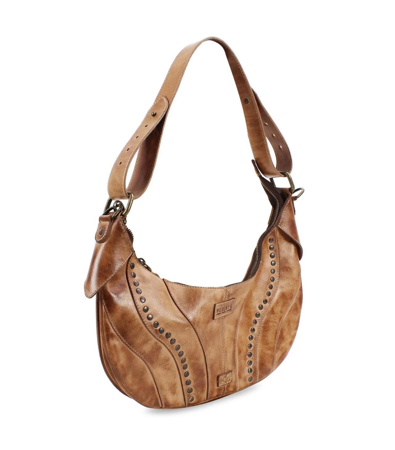 BEDSTU MEGARA SADDLE SHOULDER BAG - tan rustic
