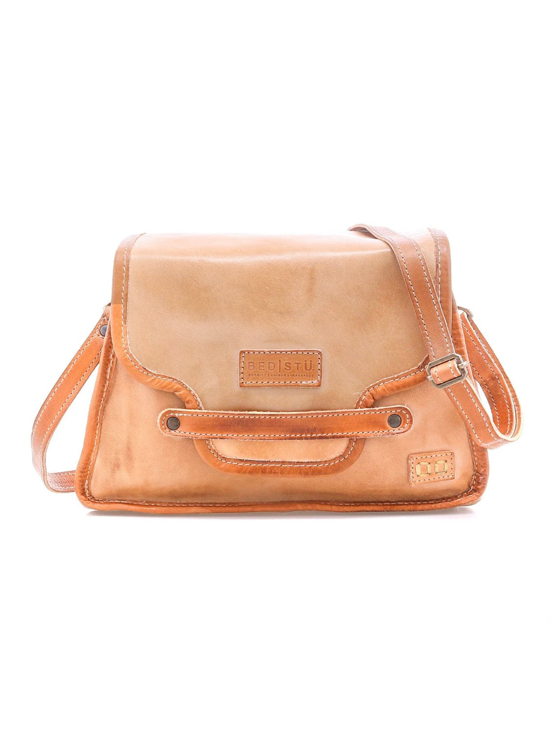 BEDSTU CERMONIOUS FLAP CLOSE CROSSBODY BAG - oats tan rustic