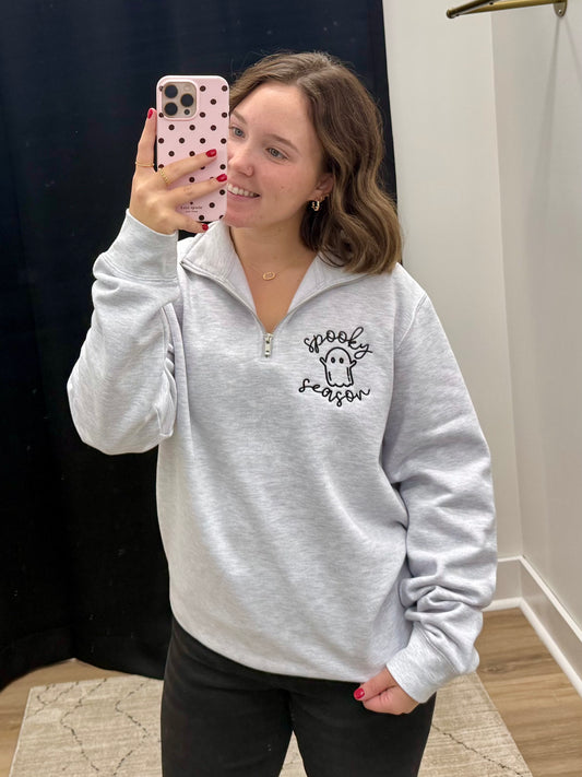 SPOOKY SEASON 1/4 ZIP GRAPHIC SWEATSHIRTS