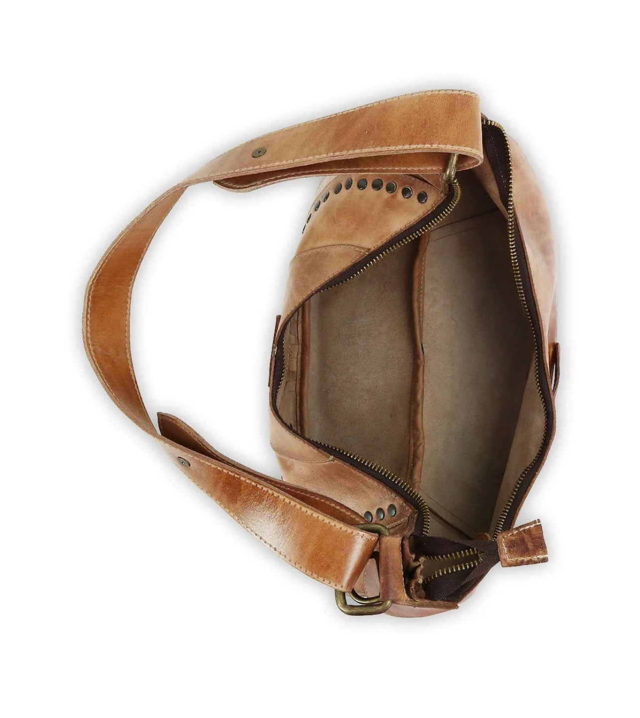 BEDSTU MEGARA SADDLE SHOULDER BAG - tan rustic