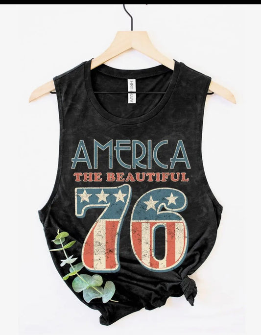 THE AMERICA 1776 TANK - vintage black