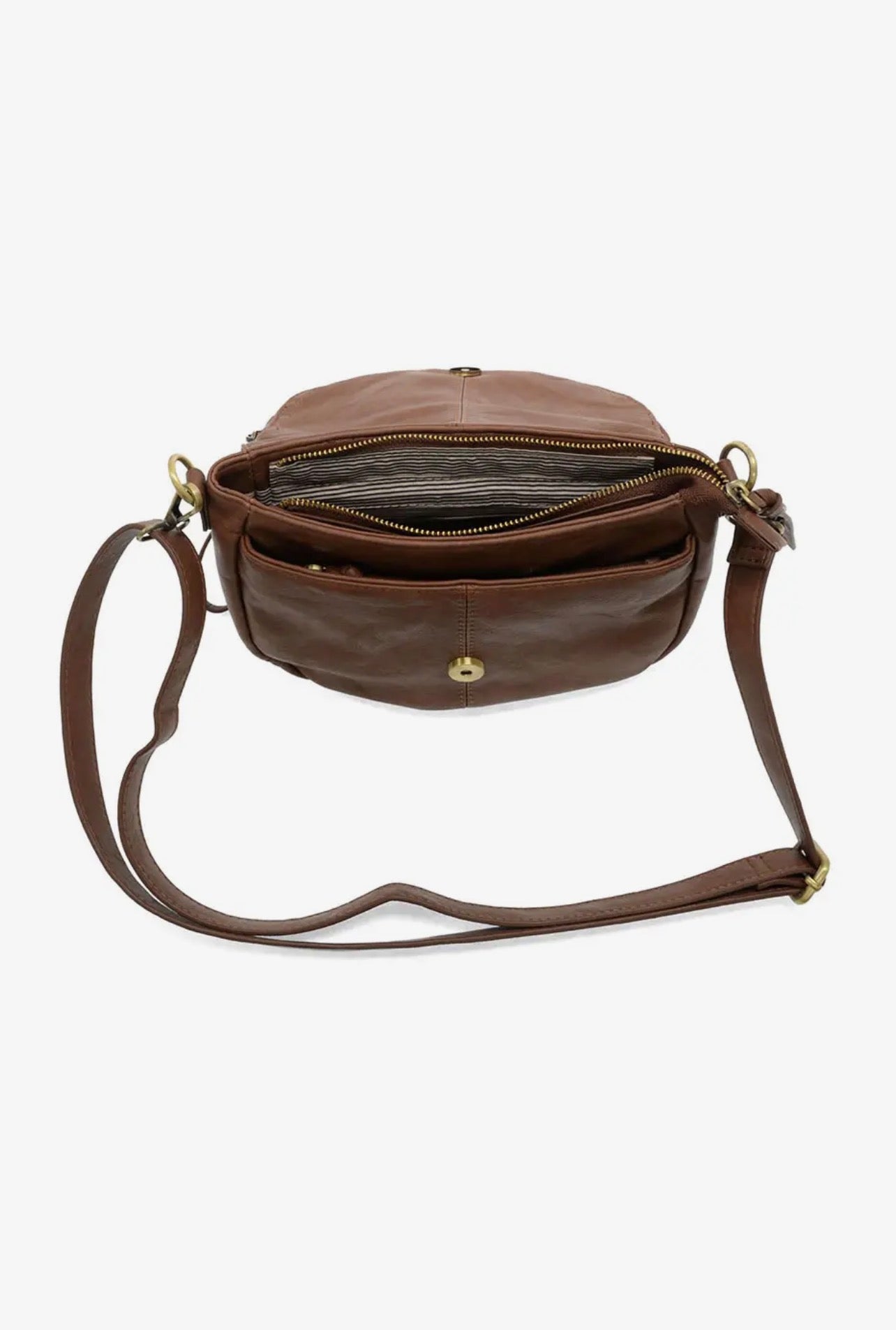 THE HELENE SMALL SADDLE CROSSBODY - walnut