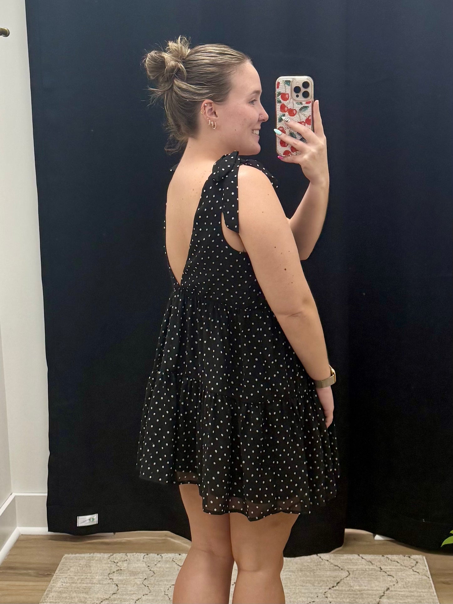 THE TIFF FLOWY POLKA DOT DRESS