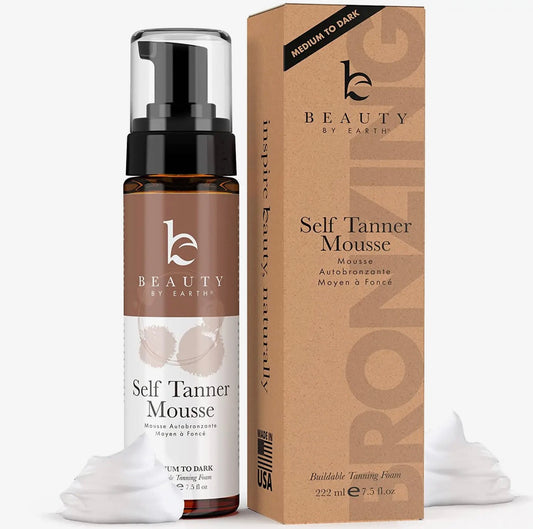 BEAUTY BY EARTH TANNING MOUSSE - 7.5 oz Med to dark