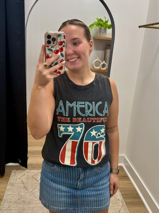 THE AMERICA 1776 TANK - vintage black