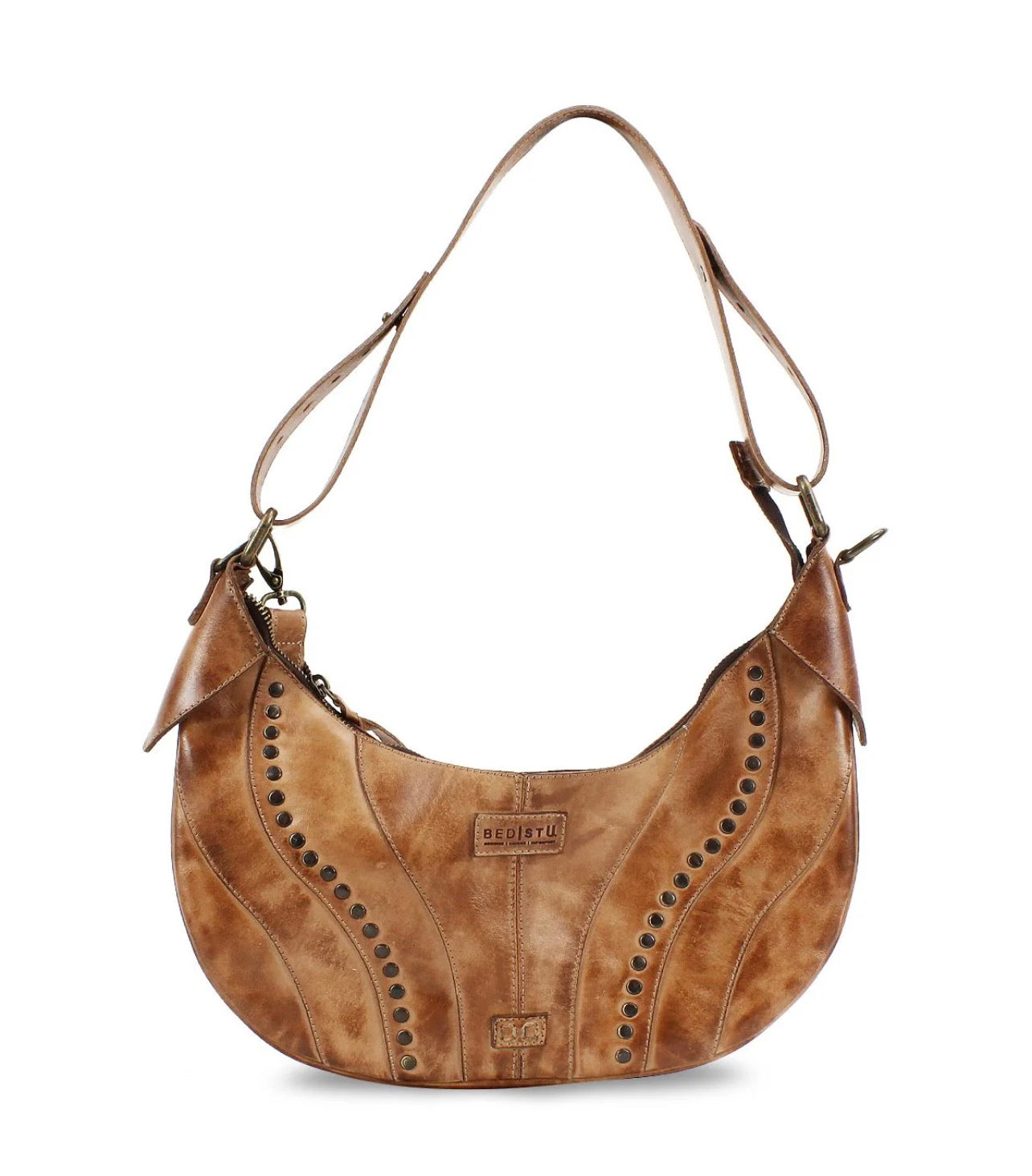 BEDSTU MEGARA SADDLE SHOULDER BAG - tan rustic