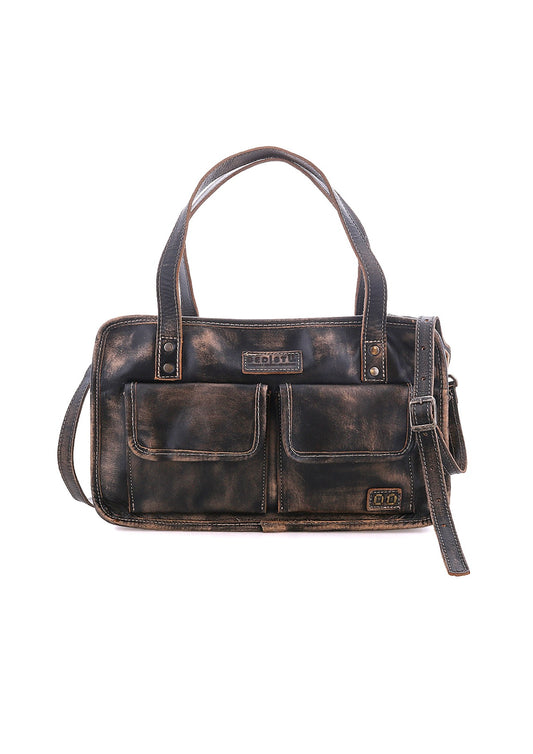 BEDSTU STUFFY LEATHER HANDBAG - black handwash
