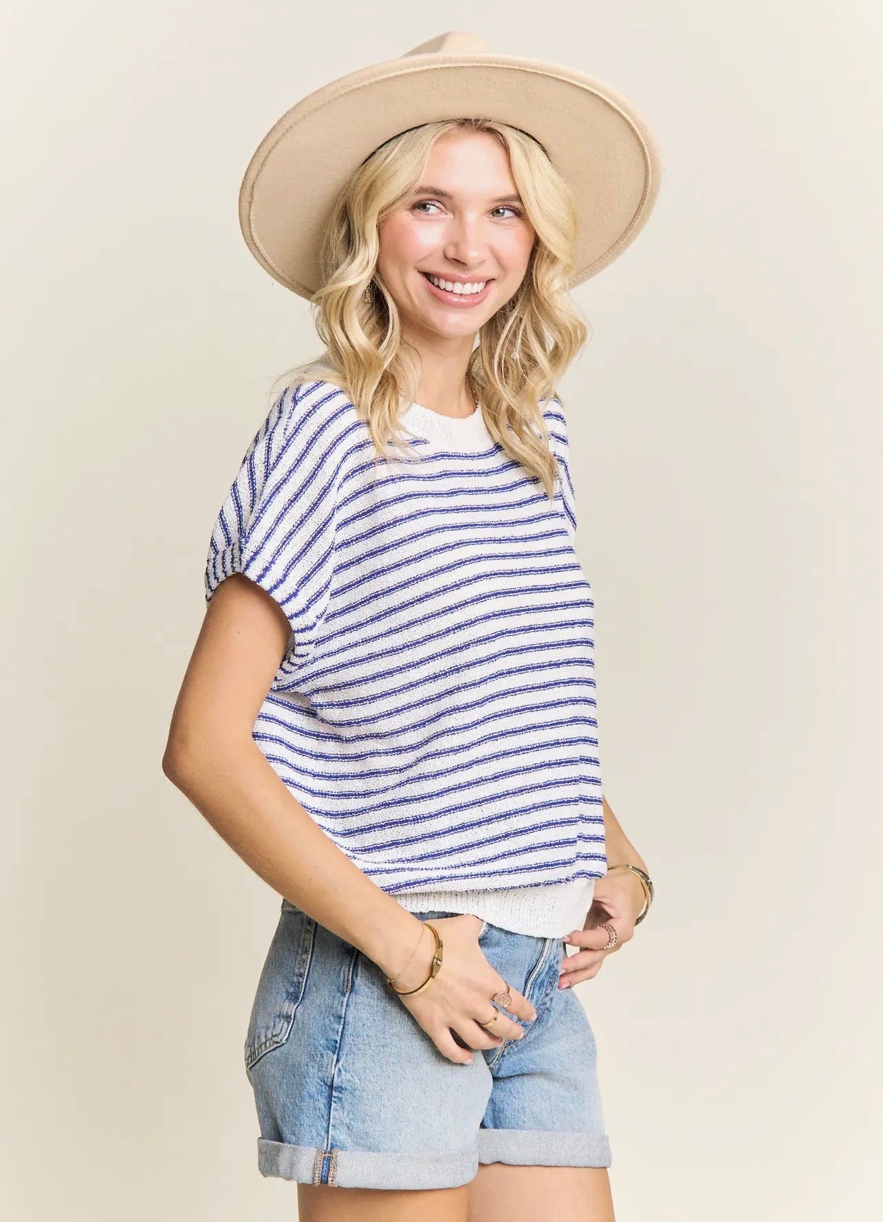 THE MARILYN STRIPED KNIT TOP - 2 colors