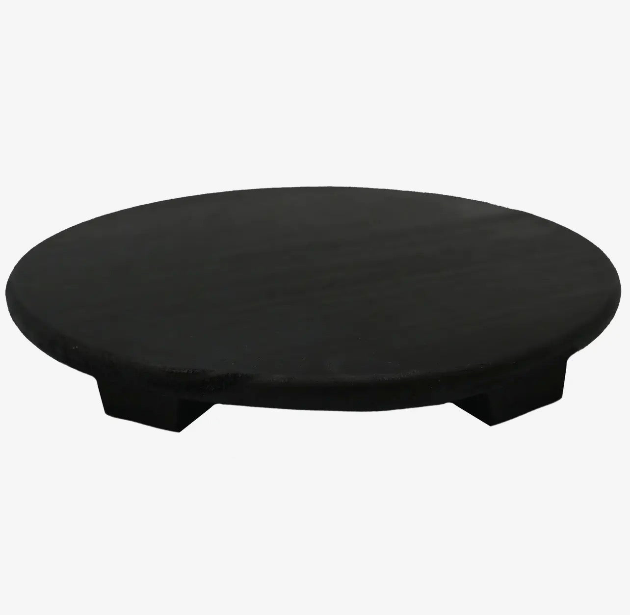 BLACK WOOD PEDESTAL STAND