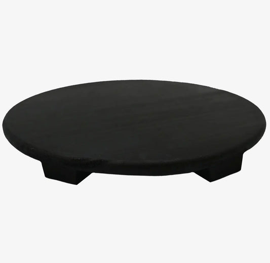 BLACK WOOD PEDESTAL STAND