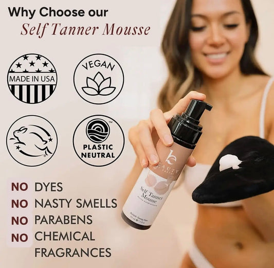 BEAUTY BY EARTH TANNING MOUSSE - 3.3 ozs. Med to dark