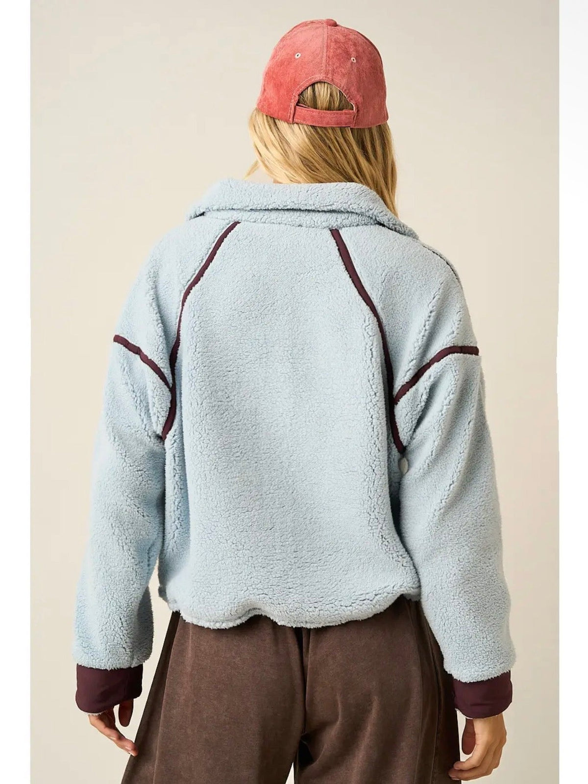 THE RUTH FLEECE PULLOVER - Sky blue