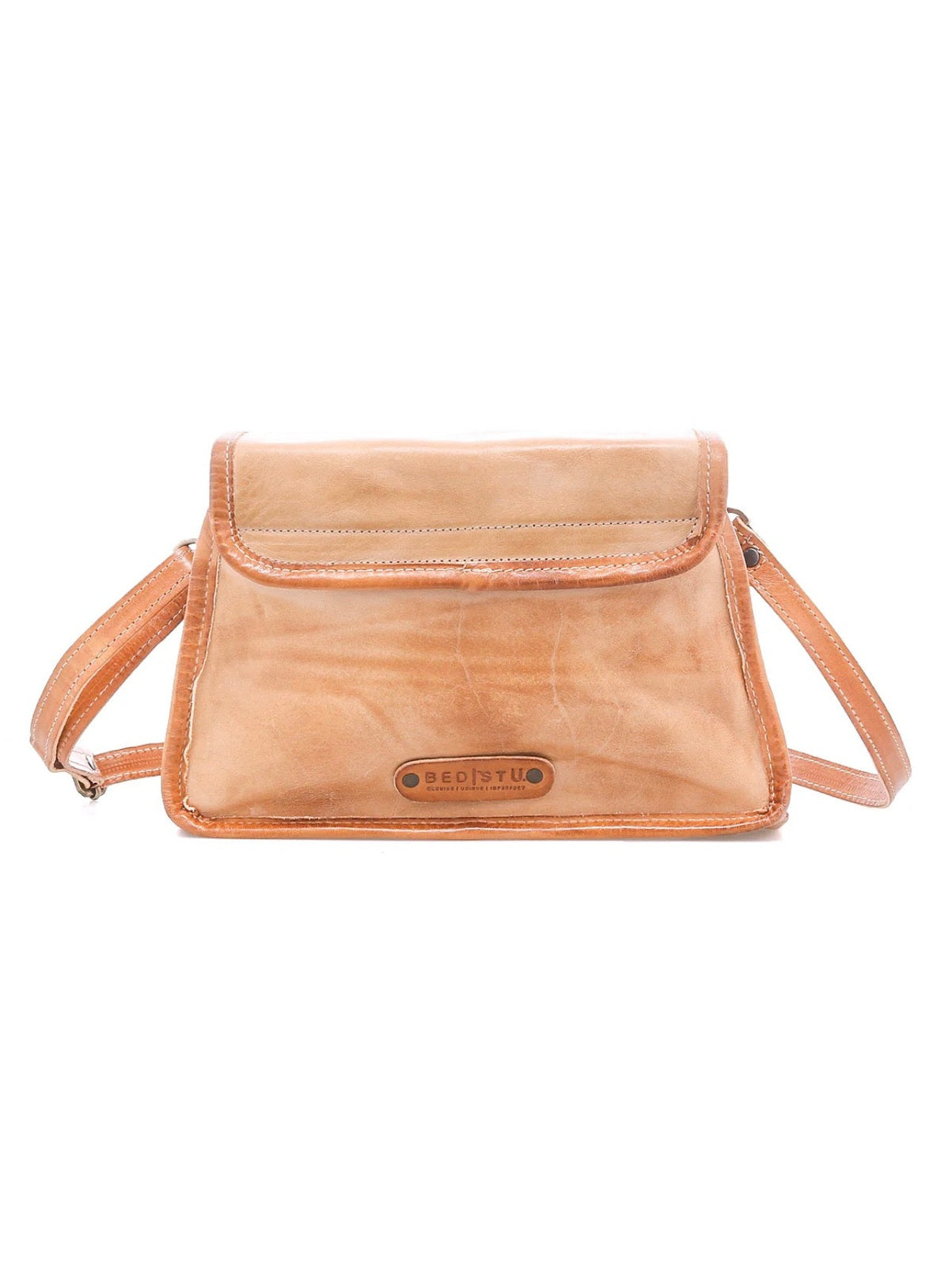 BEDSTU CERMONIOUS FLAP CLOSE CROSSBODY BAG - oats tan rustic