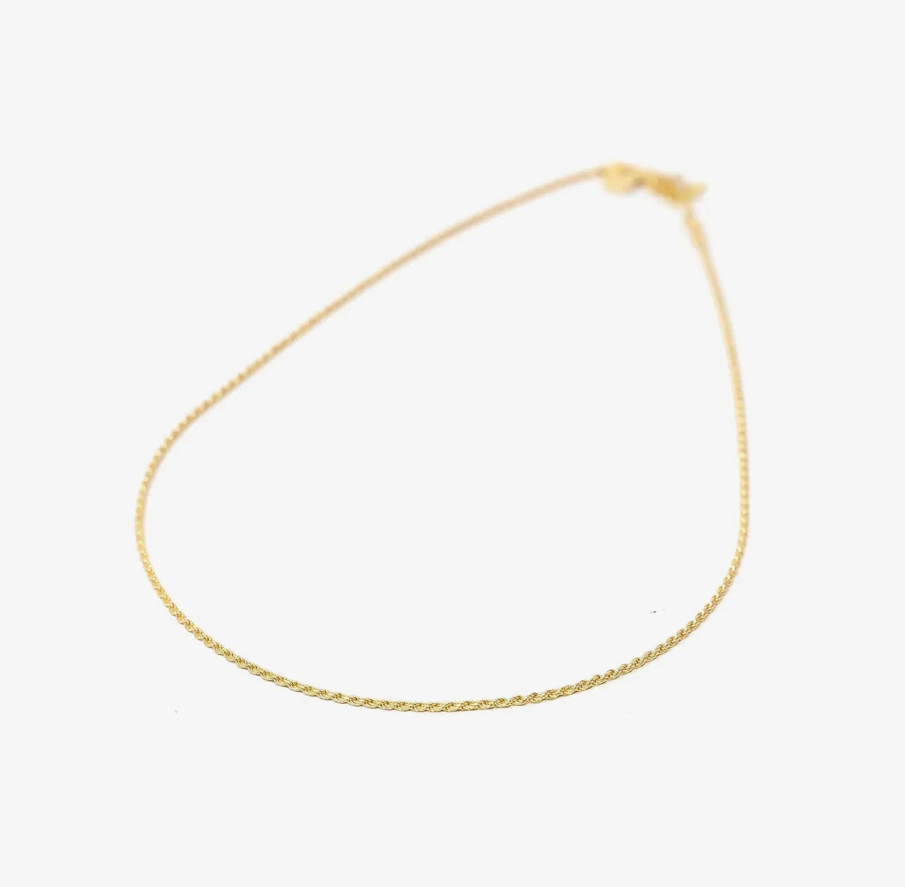 THE SKINNY ROPE CHAIN NECKLACE - gold