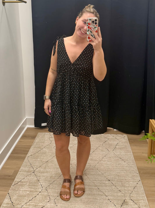 THE TIFF FLOWY POLKA DOT DRESS