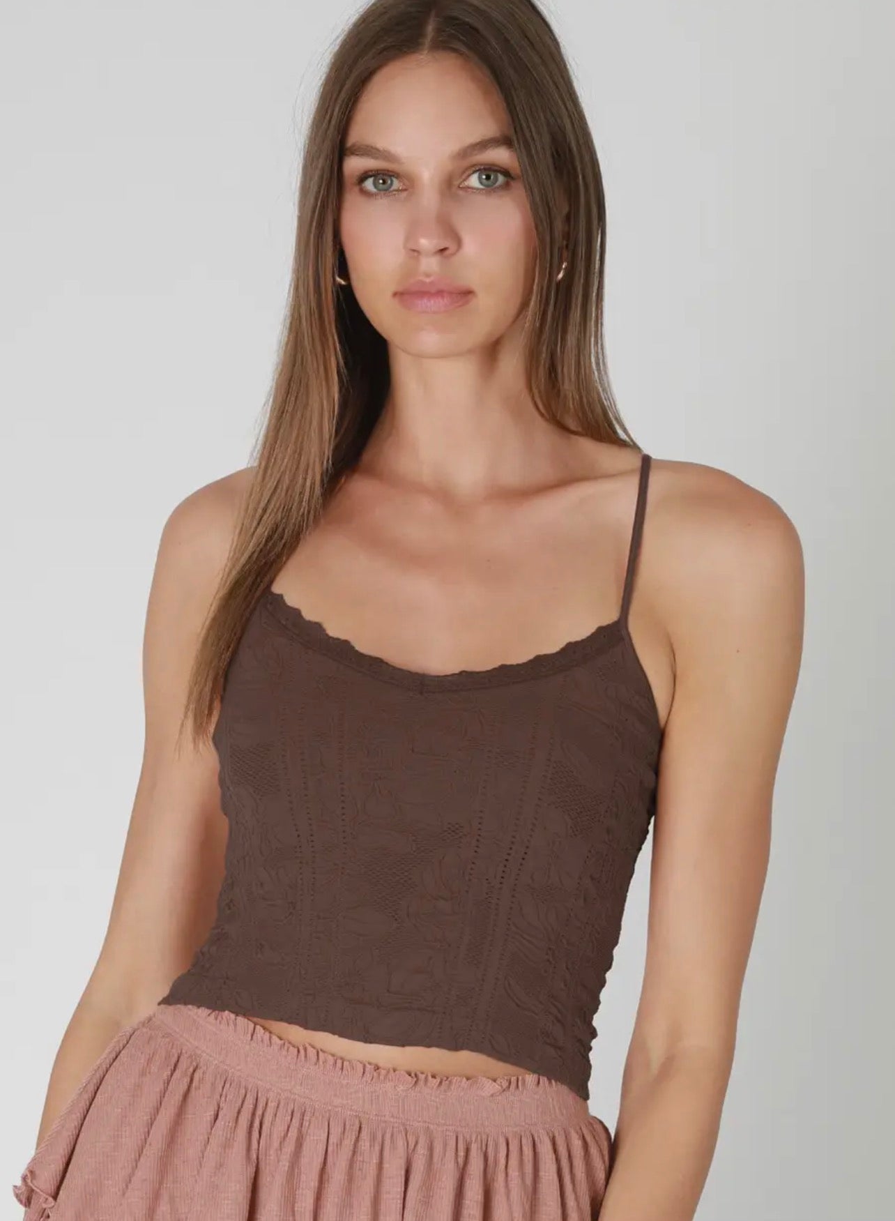 THE TRISTA DOUBLE LACE CAMI TANKS - various colors