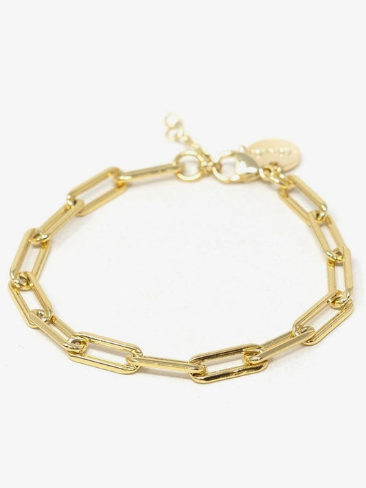 THE LEO THICK CHAIN LINK BRACELET - gold