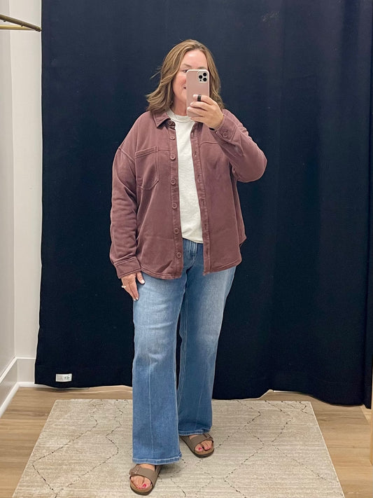 THE PLUS SIZE ABBIE MIDRISE CUFFED ANKLE SLIM WIDE LEG DENIM