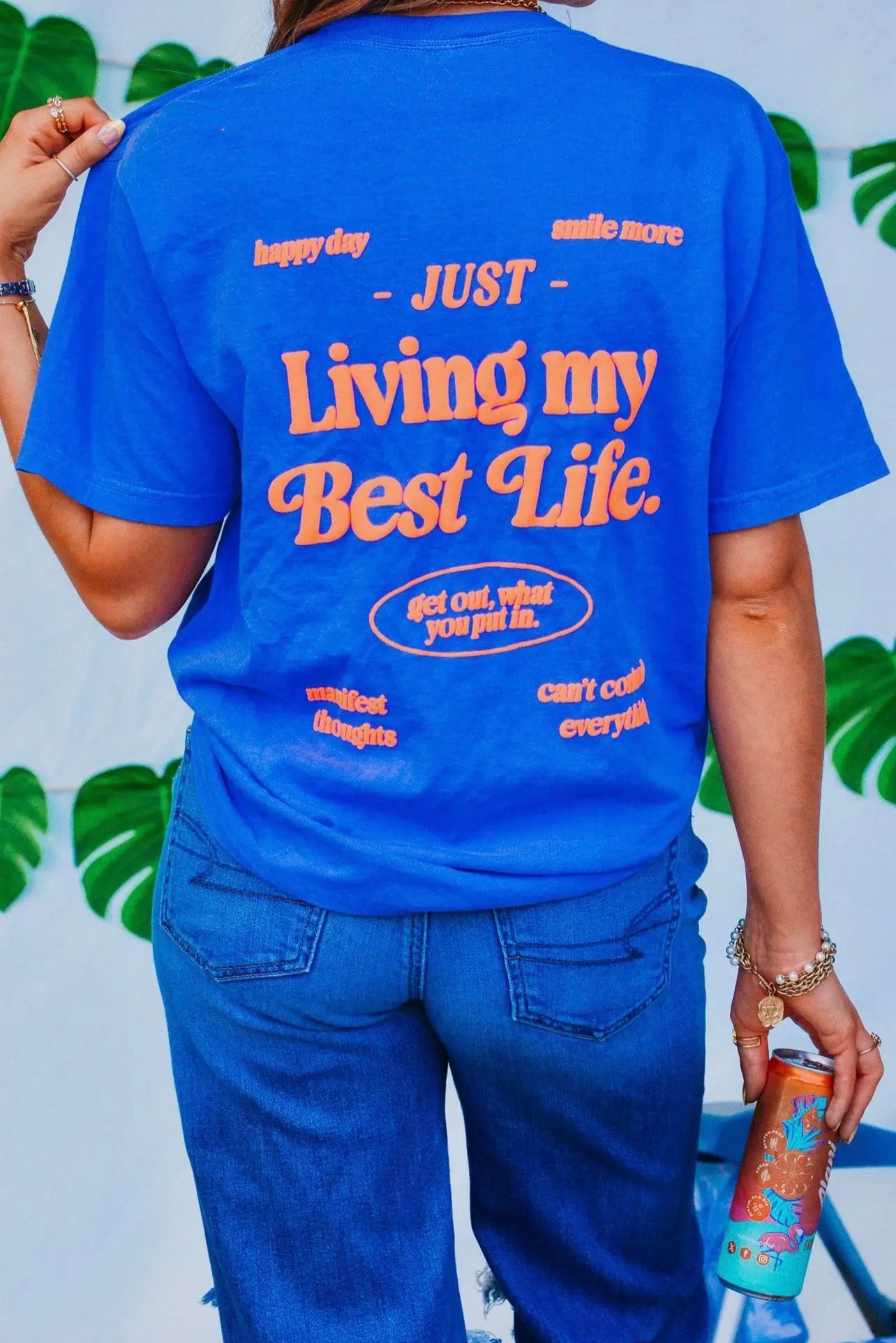 THE HAPPINESS GRAPHIC TEE - blue