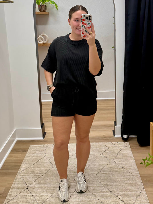 THE AUDREY RIBBED TOP - black