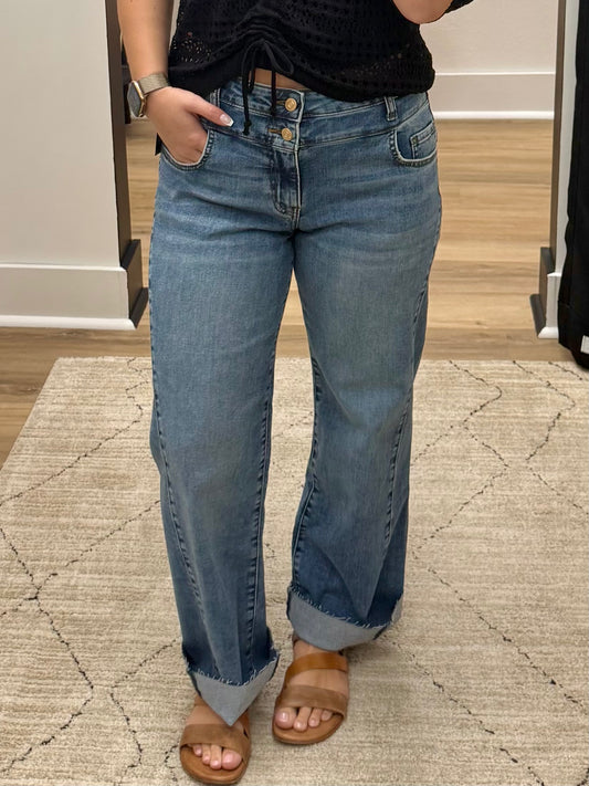 THE CHARLOTTE HI RISE LIGHTWEIGHT DENIM - KUT BRAND