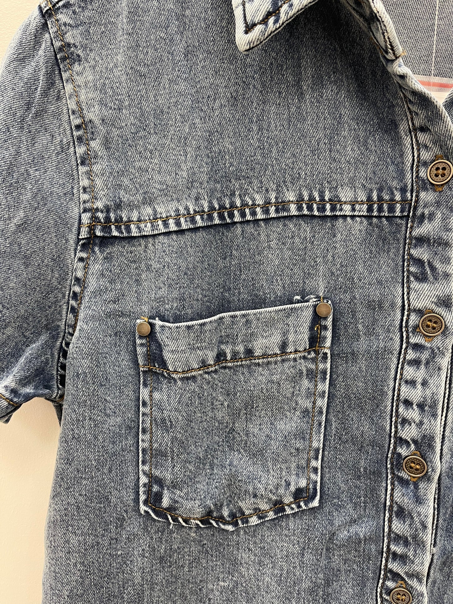 THE AMARA CHAMBRAY DENIM TOP