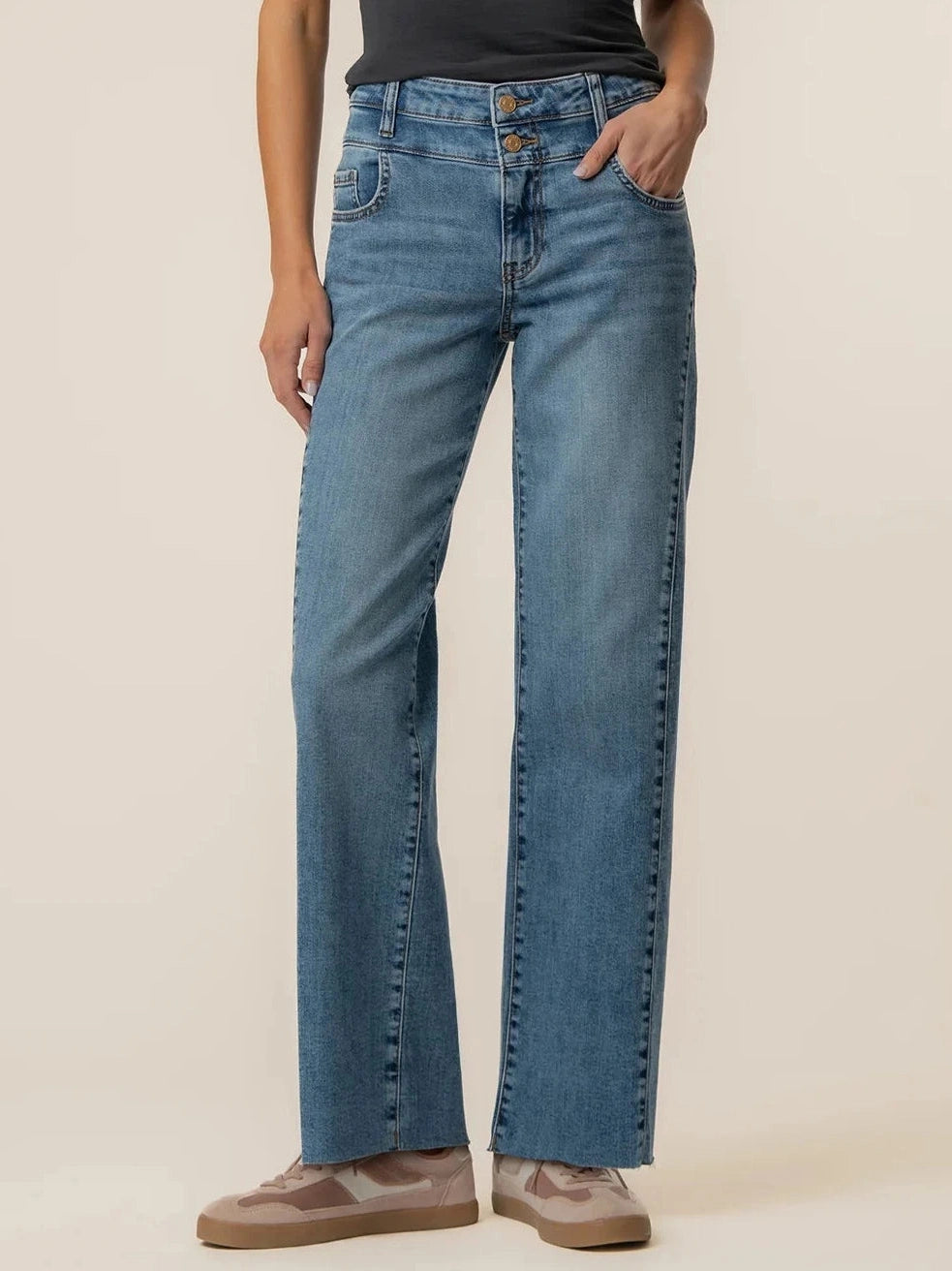 THE CHARLOTTE HI RISE LIGHTWEIGHT DENIM - KUT BRAND