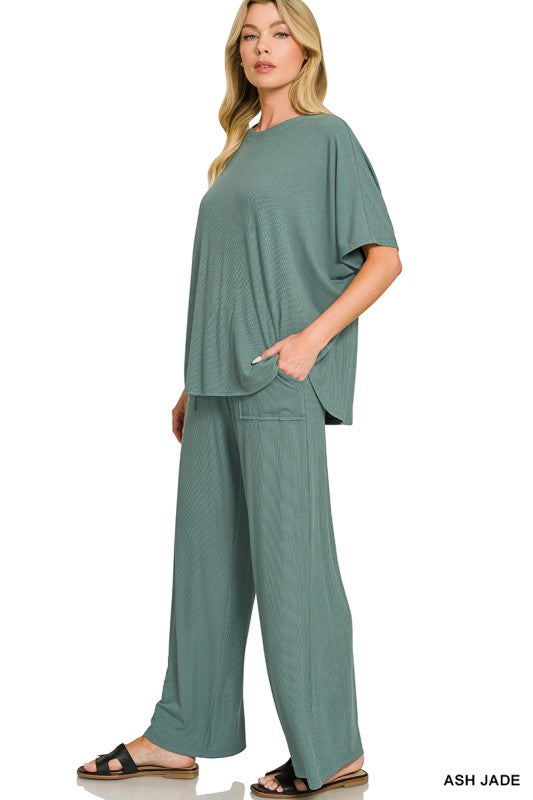 THE LORA PERFECT RIBBED TRAVEL SET - various colors