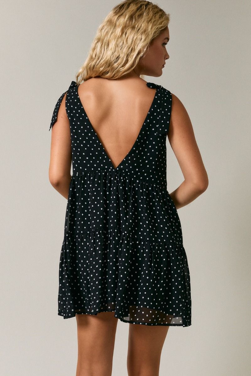 THE TIFF FLOWY POLKA DOT DRESS