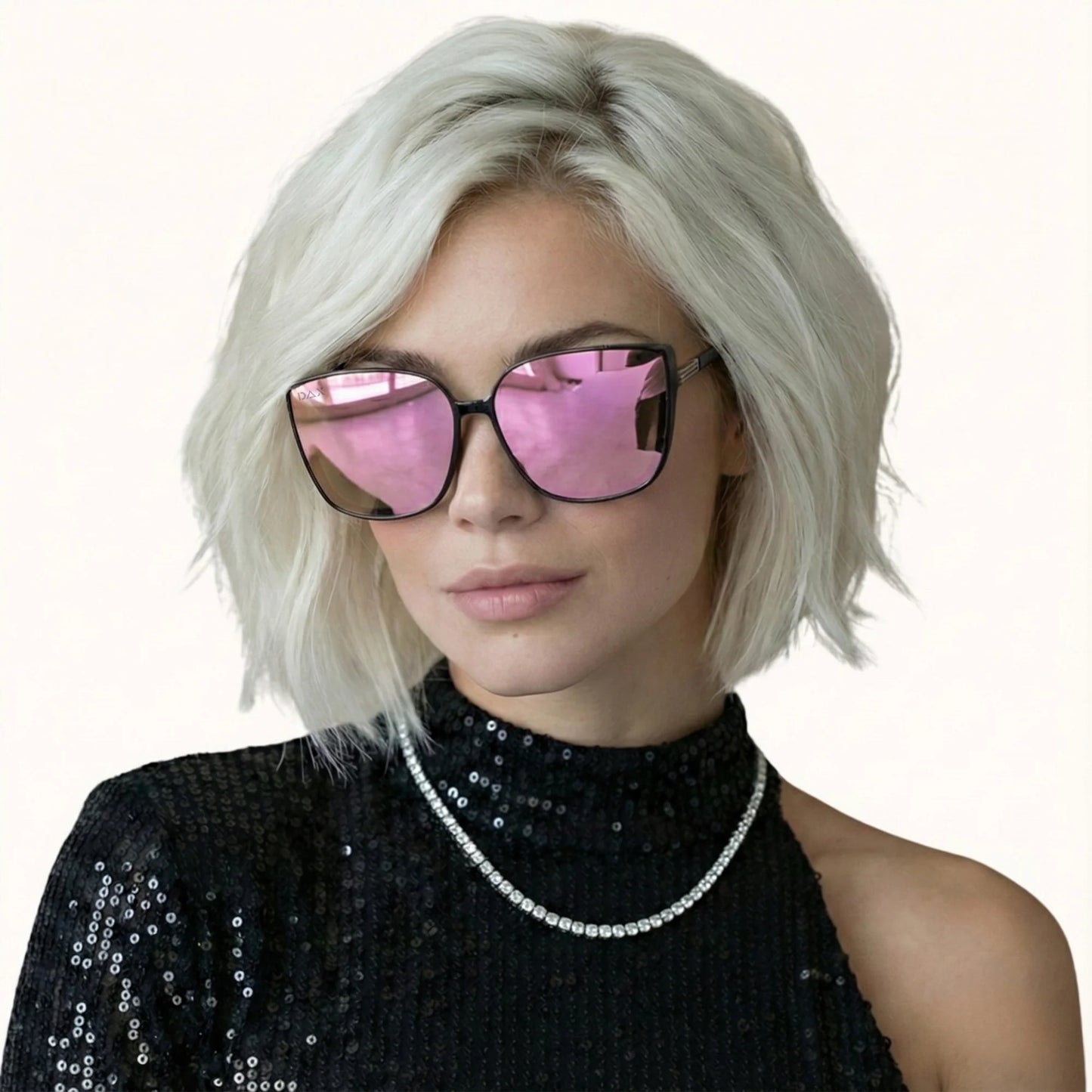 DAX LUX OVERSIZED CATEYE SUNNIES - pink