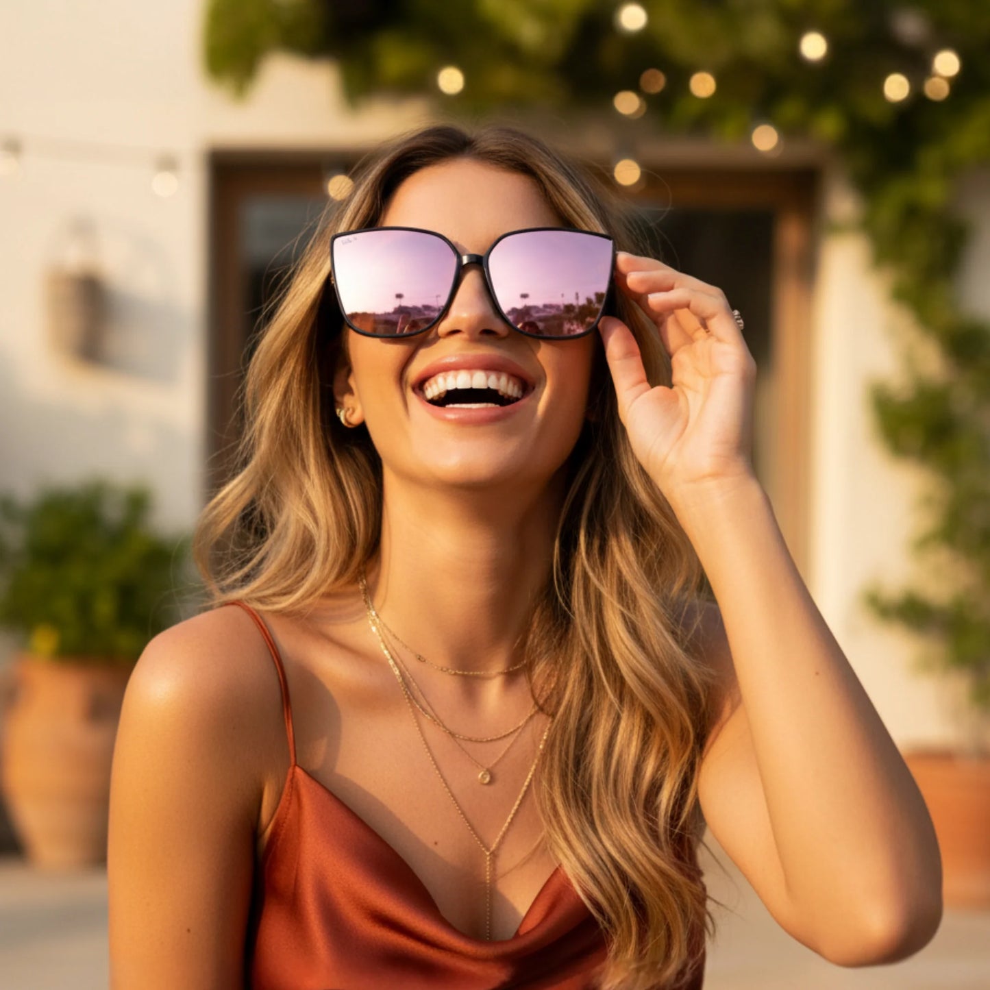 DAX LUX OVERSIZED CATEYE SUNNIES - pink