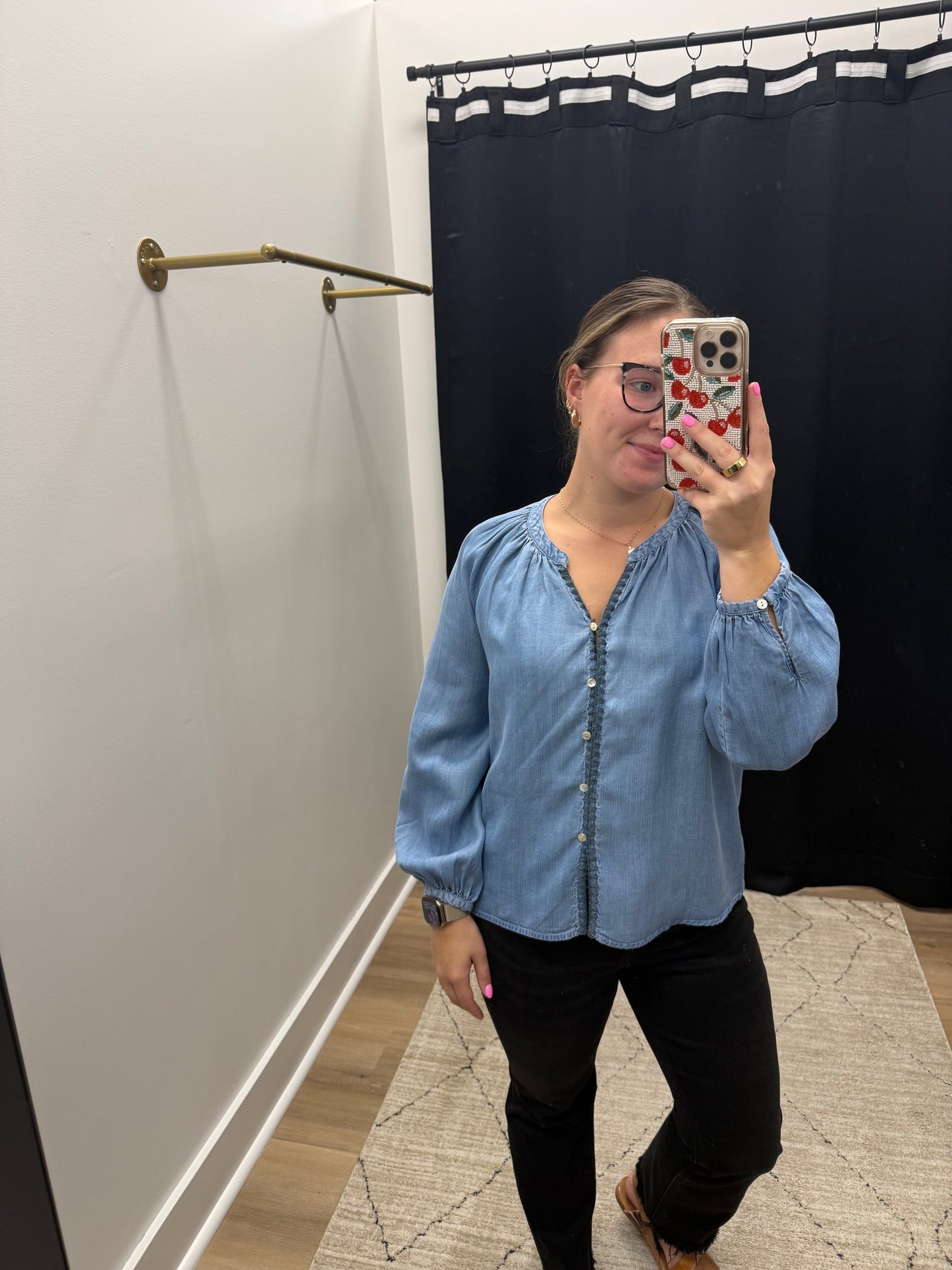 THE LENNIE WHIPSTITCH SOFT TENCEL PEASANT TOP