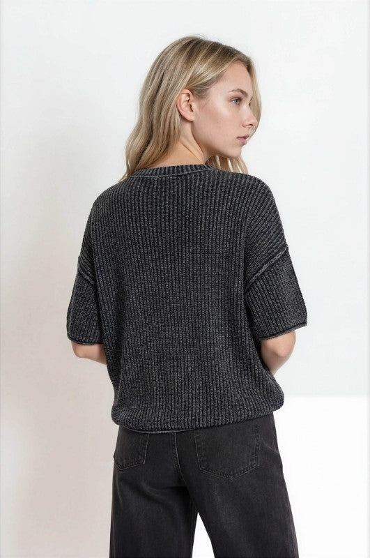 THE NATALIE MINERAL WASHED SWEATER - 2 colors