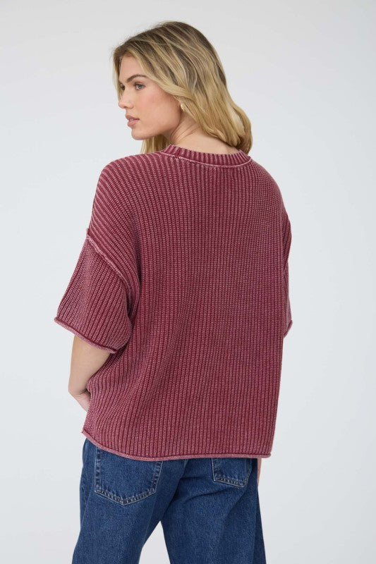 THE NATALIE MINERAL WASHED SWEATER - 2 colors