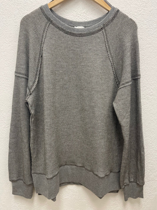 THE OAKLEY SOFT STRIPED SWEATSHIRT - grey