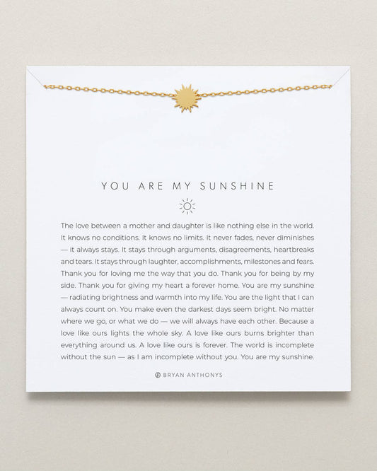 BRYAN ANTHONYS YOU ARE MY SUNSHINE NECKLACE- 2 finishes
