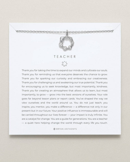 BRYAN ANTHONYS TEACHER NECKLACE- 2 finishes