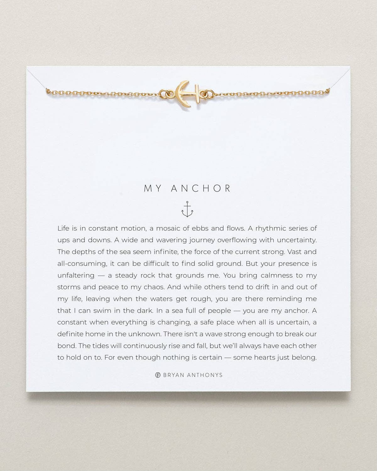 BRYAN ANTHONYS  MY ANCHOR NECKLACE- 2 finishes