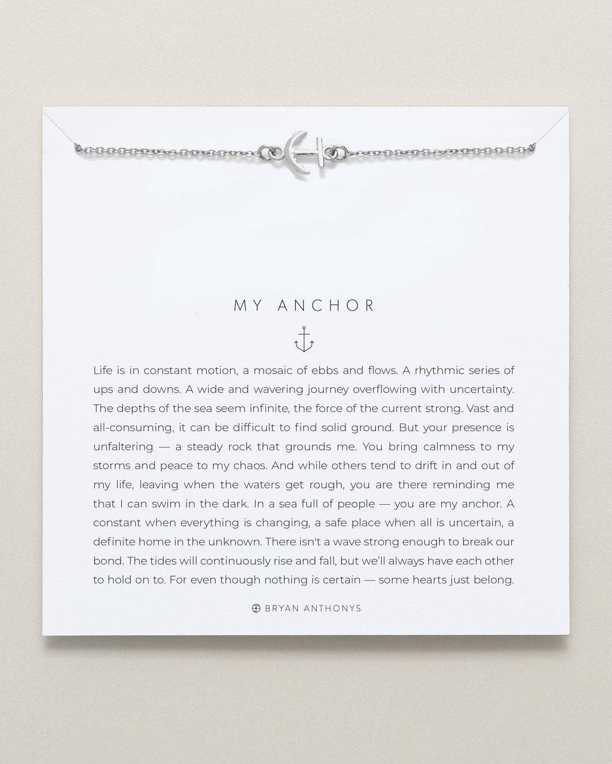BRYAN ANTHONYS  MY ANCHOR NECKLACE- 2 finishes