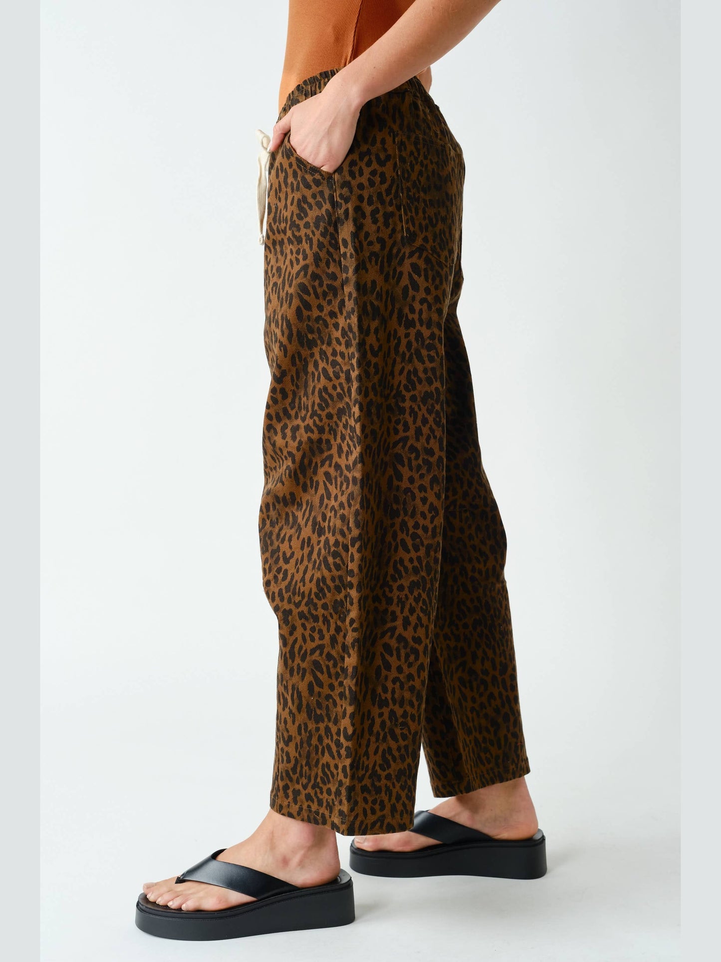 THE SHERRIE DENIM LEOPARD BARREL DENIM